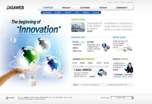 科技网站模板PSD分层素材模板下载 图片ID 69472 韩国模板 网页模板